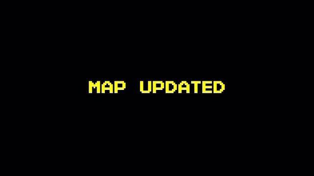 8-Bit Pixel Art Retro Text Animation Loop, Vintage Arcade Computer Game Style on Dark Background 4k video animation seamless loop