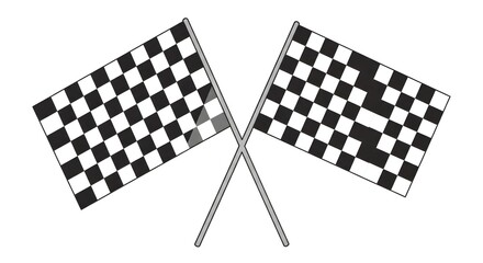 Fototapeta premium Checkered Racing Flags Interlocked in Checkered Pattern