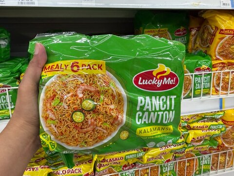 March 2026, Bulacan, Philippines: Lucky Me Pancit Canton Noodles