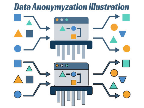 Data Anonymization Process Privacy Protection Illustration