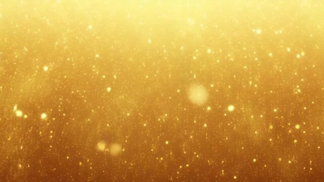 Golden Glittering Particles Background Video Footage.