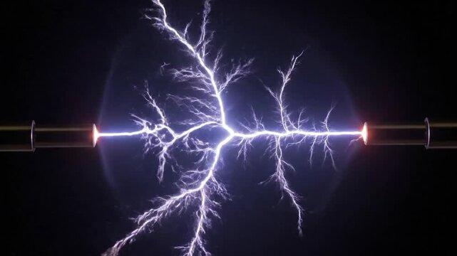 Electric Arc Discharge between Metal Electrodes.