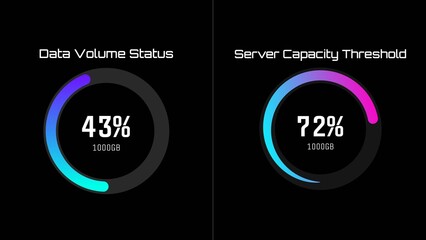 Modern Tech Circular Progress Infographic