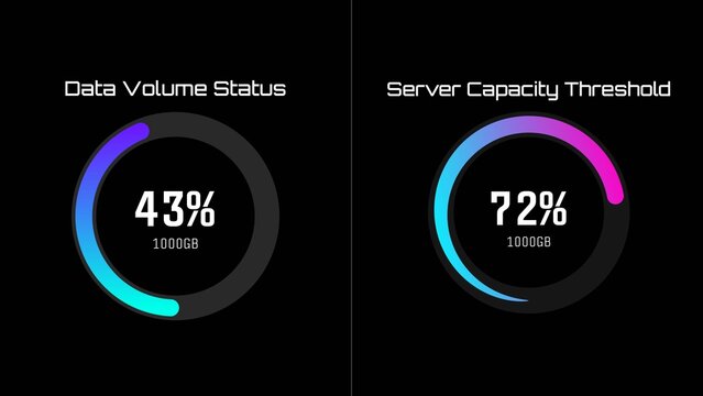 Modern Tech Circular Progress Infographic