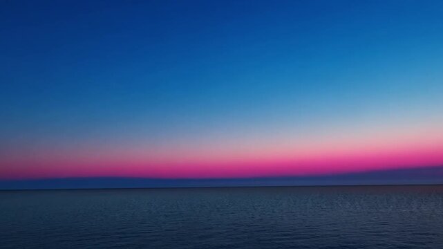 Serene Twilight Sky with Gradient Hues of Blue and Pink Colors