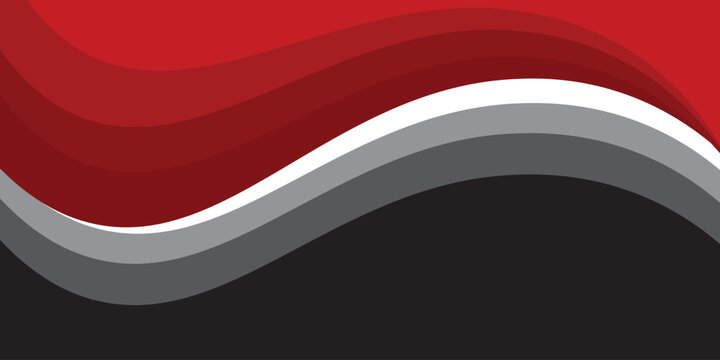 Vector red line background curve element with white space for text and message design, overlapping layers, vector