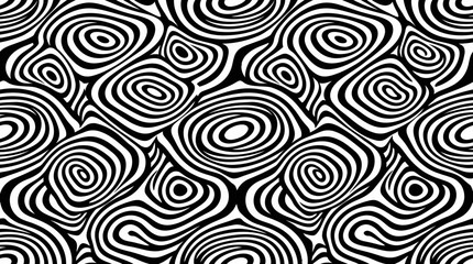 Obraz premium Black and white spiral pattern background with swirling shapes.