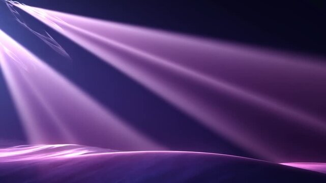 Ethereal Purple Light Rays Illuminating a Dark Background