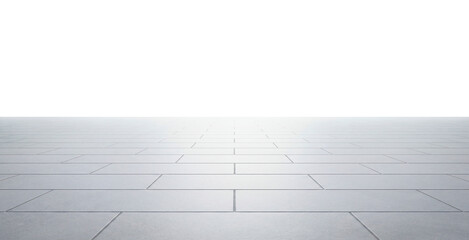 Empty light cement floor with transparent background