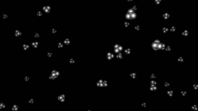 Brownian Motion of Methane Molecules in a Gas Mixture
