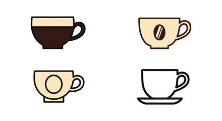 Coffee Cup Line art vector dynamic modern artistic abstract illustration