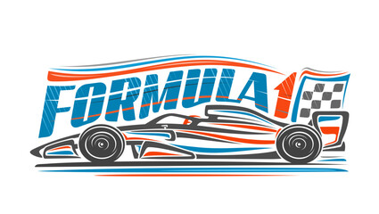 Naklejka premium Vector logo for Formula 1