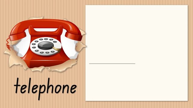 Educational Alphabet Animation for Letter T with Red Rotary Telephone