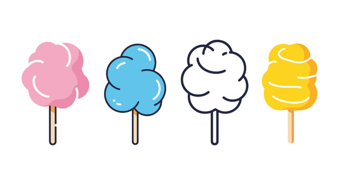 Cotton Candy Line art vector minimal creative abstract illustration
