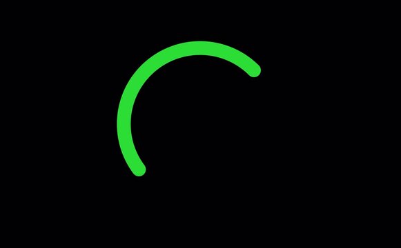 An animated green checkmark, approval sign, or done. Alpha channel
