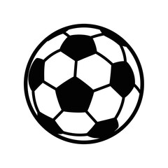Fototapeta premium Black and white soccer ball illustration on white background