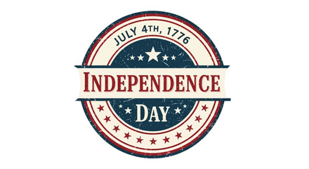 Obraz premium Independence Day Badge with Stars and Stripes 3.