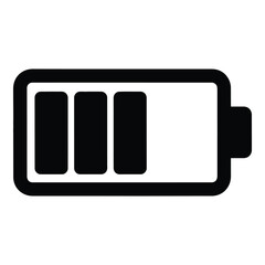 Battery icon with three bars indicating partial charge level icon