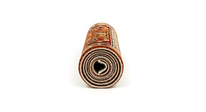 Roll of traditional brown kraft paper for wrapping or packaging purposes.