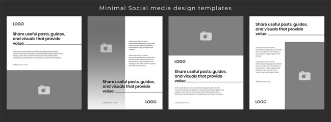 Minimal Social Media Carousel Template Set Clean Modern Instagram Post Kit for Business Marketing Promotion Editable Layout Bundle for Branding Agency Startup Coach and Content Creators © GD Arafi