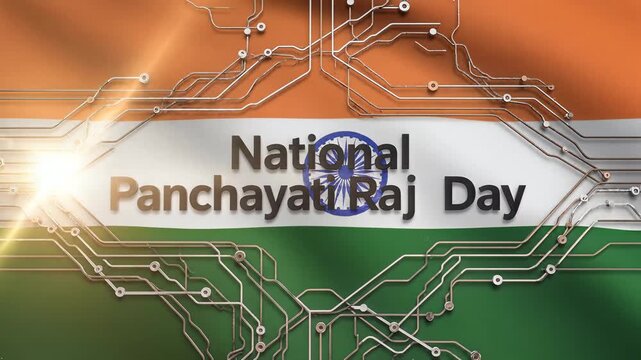 National Panchayati Raj Day Digital India Background