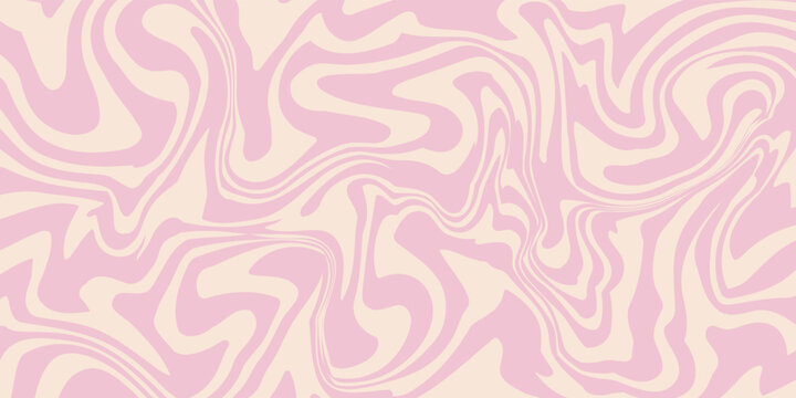 Pink candy pattern background. Abstract vector melted caramel texture. Strawberry cream swirls. Liquid mousse background. Psychedelic trippy raspberry ice cream.