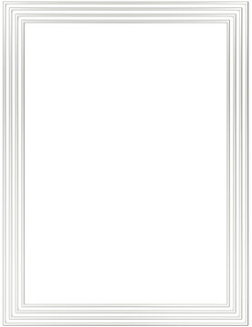 Premium silver geometric frames are isolated on background. Luxury silver borders for invitations, luxury templates, and decorative patterns. 3D png illustration.