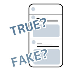 SNSの投稿内容を検証・フェイクニュースや情報の真偽・ネットリテラシーや情報セキュリティの概念図