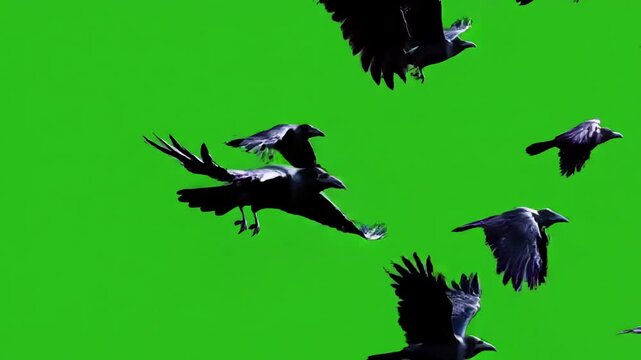 Green Screen real some birds flying 01 with alpha channel ready to insert in your vfx works as a separate layer scene 4 distortion, overlay, glitch, static noise, scan lines on black background, 4k