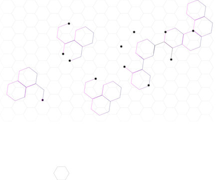Minimal Hexagon Circuit Network Technology Background. Clean and minimal abstract background featuring hexagonal geometric outlines arranged in a modern grid layout.