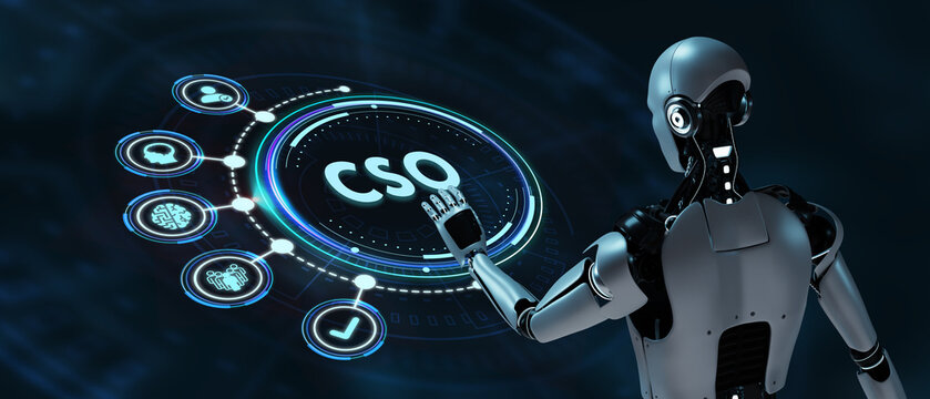 Business, Technology, Internet and network concept. CSO. 3d illustration