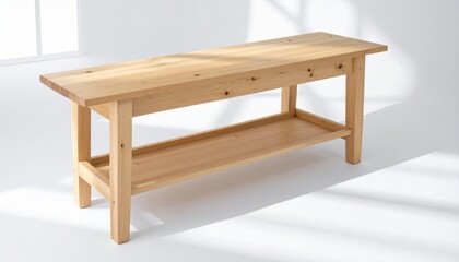 Fototapeta premium Minimalist Wooden Bench