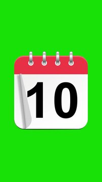 1 to 31 Days in Calendar animation. Full HD. 4K