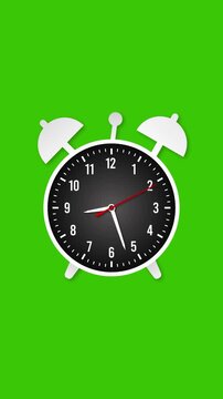 Animation of looping Alarm lock on green background. Full HD. 4K
