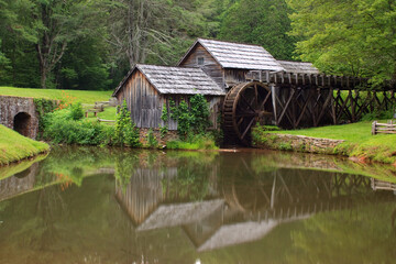 Obraz premium Mabry Mill in summer on the Blue Ridge Parkway, Virginia