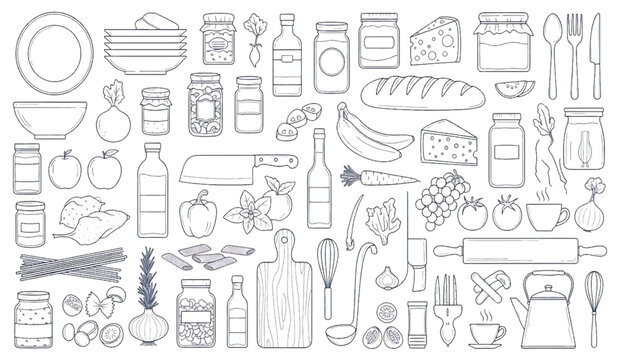 Pickle jar with ingredients