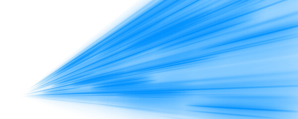 Futuristic blue speed streak with glowing edges and dynamic motion blur, suitable for digital banners and sci-fi visuals. png © Romstock