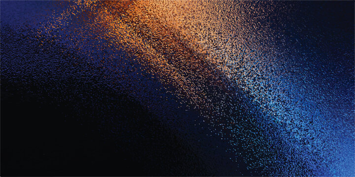 Abstract swirling cosmic dust cloud with vibrant orange and blue hues.