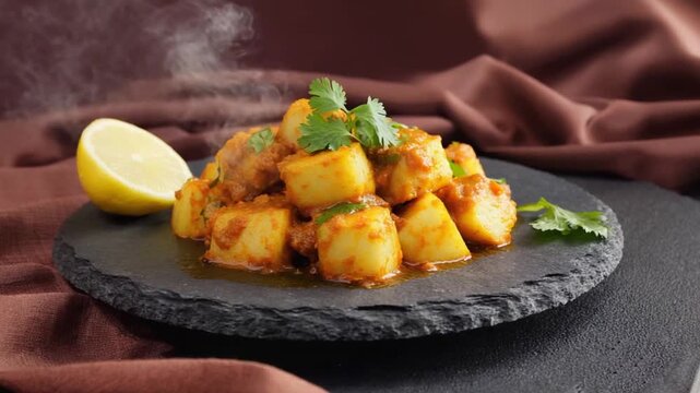 dal makhani kali dal indian recipe on a warm background zoom out