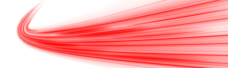 Smooth red glowing streak with flowing highlights and dynamic motion effect, suitable for digital banners and sci-fi graphics. png © Romstock