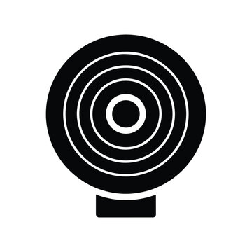 Proximity Sensor Device Flat Black Silhouette Icon Vector