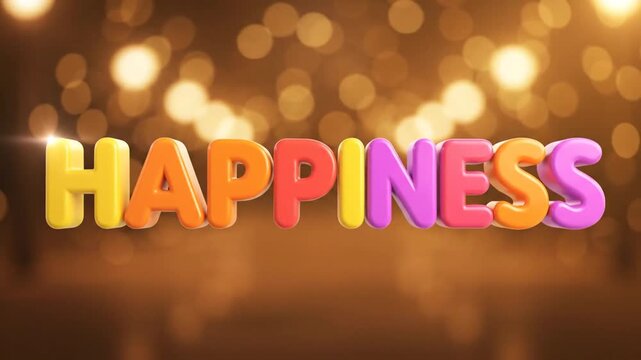 Celebrating international day of happiness with joyful colorful lights