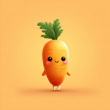 Cute vector mascote macdoal art illustration carrot