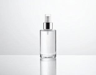Naklejka premium Clear glass spray bottle mockup professional photo