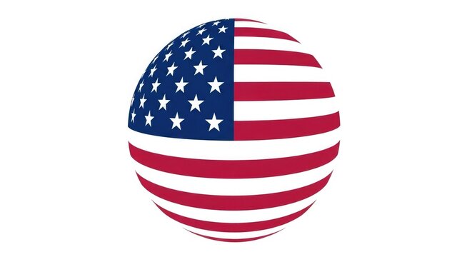 Flag day usa patriotic american flag egg illustration