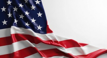 Fototapeta premium Flag day celebration with the american flag waving high