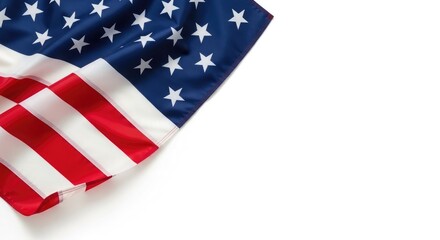 Obraz premium Flag day celebration with american flag on white background