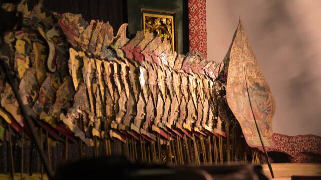 Wayang kulit performances originate from Javanese culture in Indonesia. Wayang kulit narratives are called dramas, which generally relate to themes from the Mahabharata and Ramayana manuscripts, but t