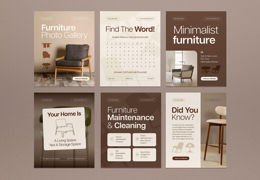 Brown And Beige Trinket Furniture Social Media