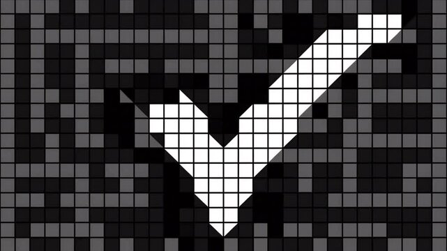 Data validation code scan checkmark on black